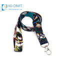 Free sample custom polyester sublimation printing japanese anime cartoon character lanyard